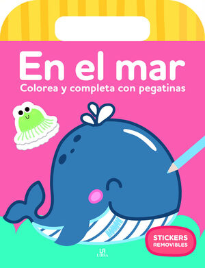 EN EL MAR, COLOREA Y COMPLETA CON PEGATINAS, STICKERS REMOVIBLES