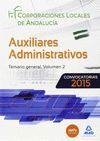AUXILIARES ADMINISTRATIVOS CONVOCATORIAS 2015
