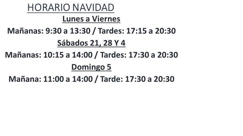 HORARIO DE NAVIDAD 2024